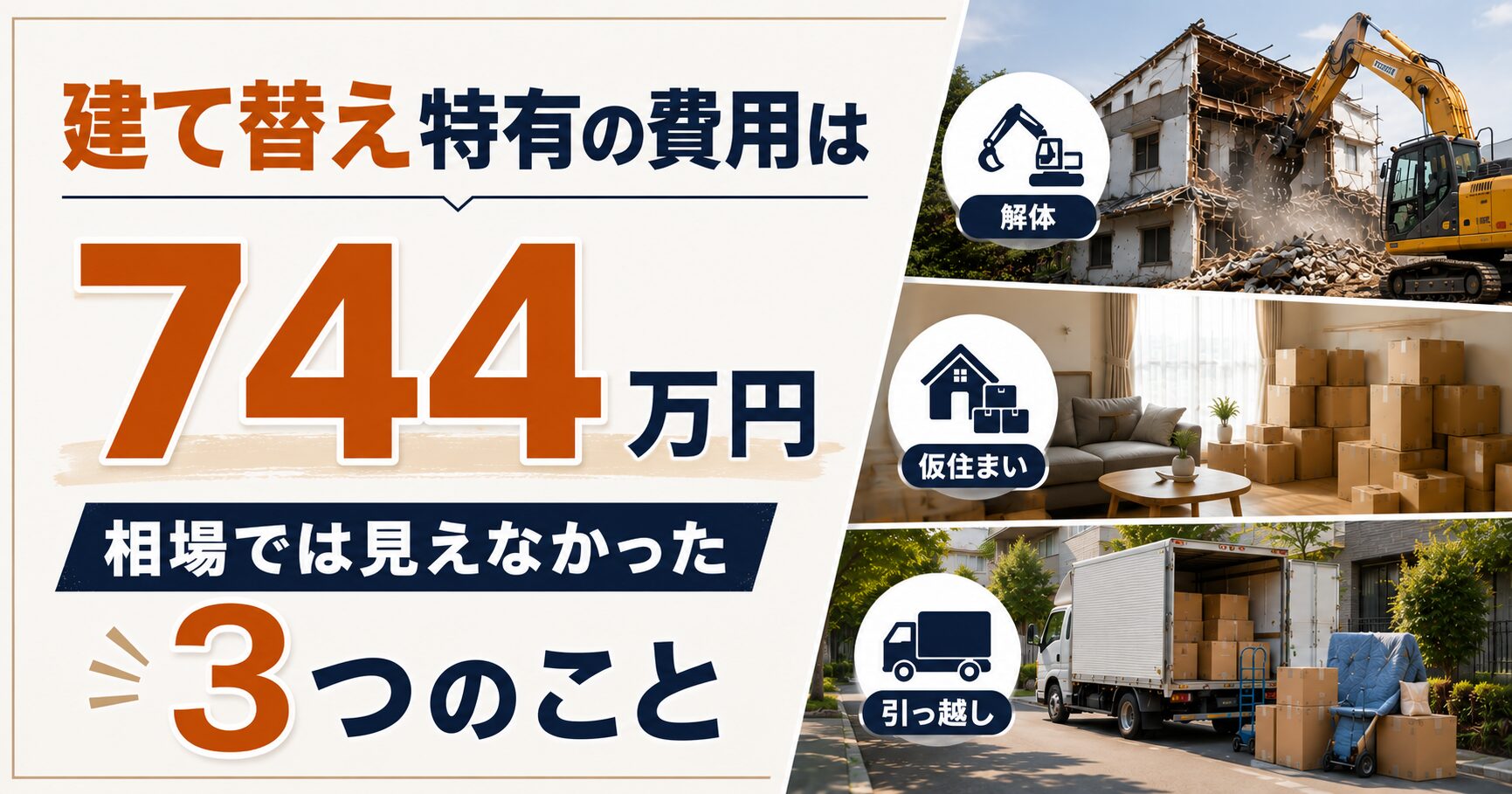 我が家の建て替え特有の費用は744万円｜相場では分からなかった3つのこと