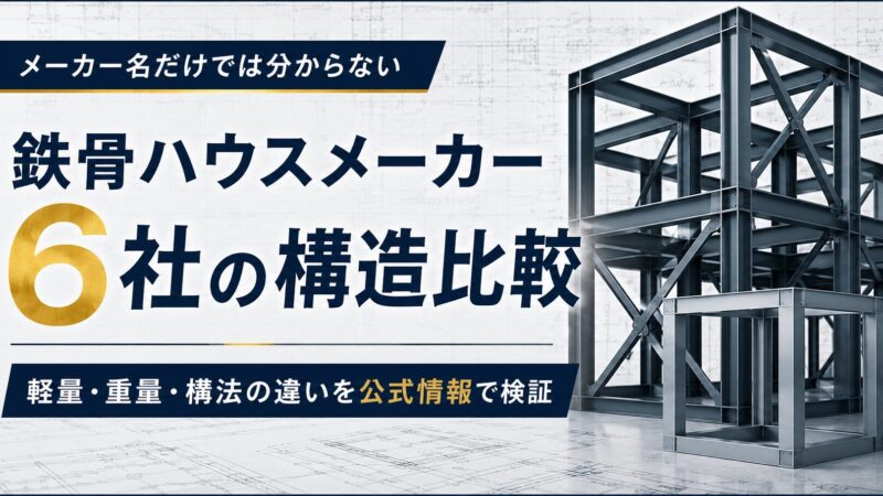 鉄骨ハウスメーカー6社の構造を比較｜ヘーベル施主が公式情報で検証 
