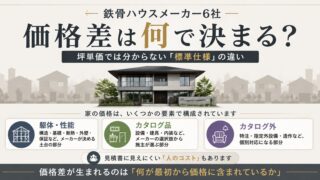 鉄骨ハウスメーカー6社の価格差は何で決まる？坪単価では分からない標準仕様の違い 