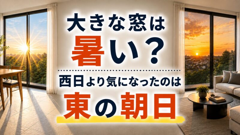 大きな窓は暑い？西日より気になったのは東の朝日でした 