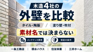 木造ハウスメーカー4社の外壁を比較｜素材名では決まらないメンテナンスと保証 