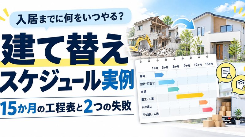 建て替えスケジュールの実例｜15か月の工程表と2つの失敗 